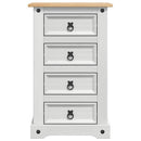 Sengebord Corona Hvid 53 x 39 x 84 cm Massiv fyrretræ