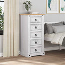 Sengebord Corona Hvid 53 x 39 x 103 cm Massiv fyrretræ
