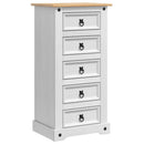 Sengebord Corona Hvid 53 x 39 x 103 cm Massiv fyrretræ