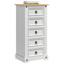 Sengebord Corona Hvid 53 x 39 x 103 cm Massiv fyrretræ