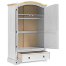 Garderobeskab Corona Hvid 101 x 52 x 170 cm Massiv fyrretræ