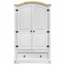 Garderobeskab Corona Hvid 101 x 52 x 170 cm Massiv fyrretræ