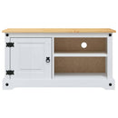 TV-skab Corona Hvid 100 x 40 x 52 cm Massiv fyrretræ