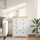 Opbevaringskister Corona Hvid 92 x 48 x 114 cm Massivt fyrretræ