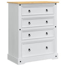 Opbevaringskister Corona Hvid 92 x 48 x 114 cm Massivt fyrretræ