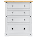 Opbevaringskister Corona Hvid 92 x 48 x 114 cm Massivt fyrretræ