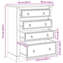Opbevaringskister Corona Hvid 92 x 48 x 114 cm Massivt fyrretræ