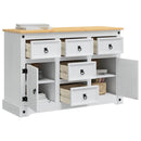 Opbevaringskister Corona Hvid 112 x 40 x 75 cm Massiv fyrretræ