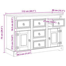 Opbevaringskister Corona Hvid 112 x 40 x 75 cm Massiv fyrretræ