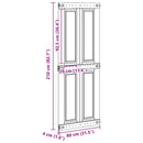 Ladedør Corona 80 x 210 cm Massivt fyrretræ