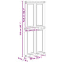 Ladedør Corona 90 x 210 cm Massivt fyrretræ