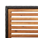 Have stapelstole 4 pcs Brun og sort Solid akacietræ, PE rattan