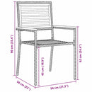 Have stapelstole 4 pcs Brun og sort Solid akacietræ, PE rattan