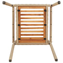 Have stapelstole 4 pcs Brun og Beige Solid akacietræ, PE rattan