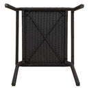 Have stapelstole 4 pcs Sort og Brunt PE rattan, Solid akacietræ