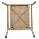 Have stapelstole 4 pcs Creme og Brun PE rattan, Solid akacietræ
