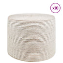 Juteline 10 stk. 2 mm Hvid 100% Tossa jute
