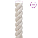 Jute reb 24 mm Hvid 100% Tossa jute