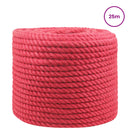 Jute reb 14 mm Rød 100% Tossa jute