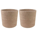 Plantepotte Sæt 2 stk. Naturfarvet Ø 21 x 21 cm 100% Tossa Jute