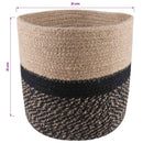 Plantepotte Sæt 2 pcs Naturfarvet og sort Ø 21 x 21 cm