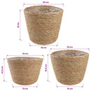 Søgræs Planterkurve 3 pcs Naturfarvet Ø26 x 19 cm 100% Søgræs