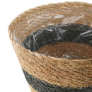 Søgræs Planterkurve 3 pcs Naturfarvet og sort Ø26 x 19 cm