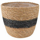 Søgræs Planterkurve 3 pcs Naturfarvet og sort Ø26 x 19 cm