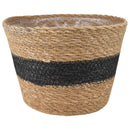 Søgræs Planterkurve 3 pcs Naturfarvet og sort Ø26 x 19 cm