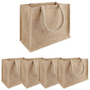 Jute tasker 5 Naturfarvet 26 x 22 x 14 cm 100% Tossa Jute