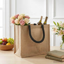Jute tasker 10 Naturfarvet og sort 26 x 22 x 14 cm