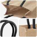 Jute tasker 10 Naturfarvet og sort 26 x 22 x 14 cm