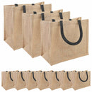 Jute tasker 10 Naturfarvet og sort 26 x 22 x 14 cm