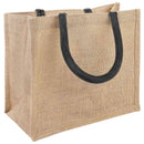 Jute tasker 10 Naturfarvet og sort 26 x 22 x 14 cm