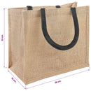 Jute tasker 10 Naturfarvet og sort 26 x 22 x 14 cm