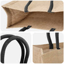 Jute tasker 5 Naturfarvet og sort 42 x 33 x 19 cm