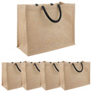 Jute tasker 5 Naturfarvet og sort 42 x 33 x 19 cm