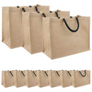 Jute tasker 10 Naturfarvet og sort 42 x 33 x 19 cm