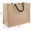Jute tasker 10 Naturfarvet og sort 42 x 33 x 19 cm