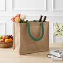 Jute tasker 10 Naturlig og Grøn 26 x 22 x 14 cm 100% Tossa Jute