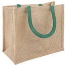 Jute tasker 10 Naturlig og Grøn 26 x 22 x 14 cm 100% Tossa Jute