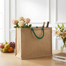 Jute tasker 5 Naturlig og Grøn 42 x 33 x 19 cm 100% Tossa Jute