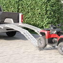 Sammenfoldelig motorcykelrampe 340 kg pr. rampe 2 pcs Sølv