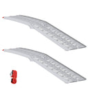 Sammenfoldelig motorcykelrampe 340 kg pr. rampe 2 pcs Sølv