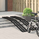 Sammenfoldelig motorcykelrampe 340 kg pr. rampe 2 stk. Sort