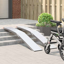 Motorcykelrampe 680 kg 2 stk. Sølv 680 kg Aluminium