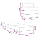 Samlebar Sofa Seng Lysegrå 70 x 60 x 63 cm Stof