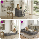Samlebar Sofa Seng Lysegrå 70 x 60 x 63 cm Stof