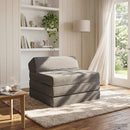Samlebar Sofa Seng Lysegrå 200 x 70 x 10 cm Stof