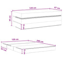 Samlebar Sofa Seng 120 x 67 x 45 cm Lysegrå